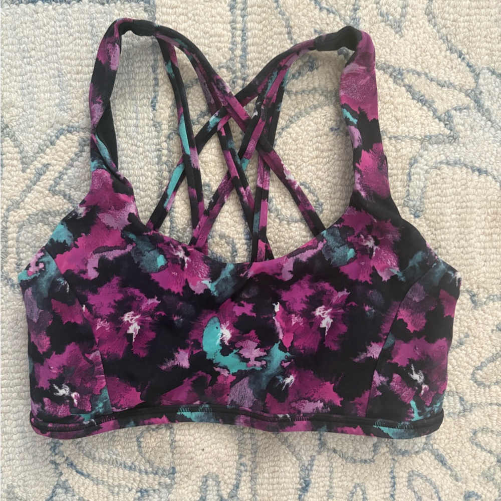 lululemon athletica floral print sports bra
